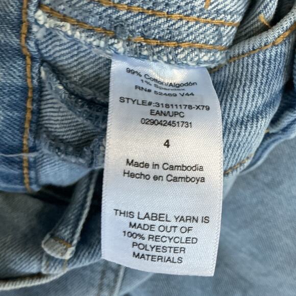 Scoop Flat Front Pocket Flare Leg Light Wash Denim Jeans Size 4 - Picture 12 of 13